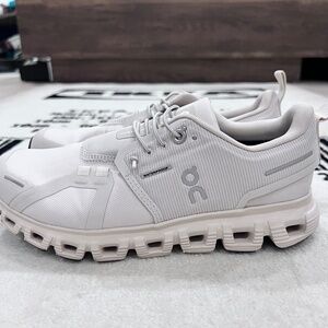 On Cloud 6 Waterproof Women Running Shoes Pearl | White Colorway.